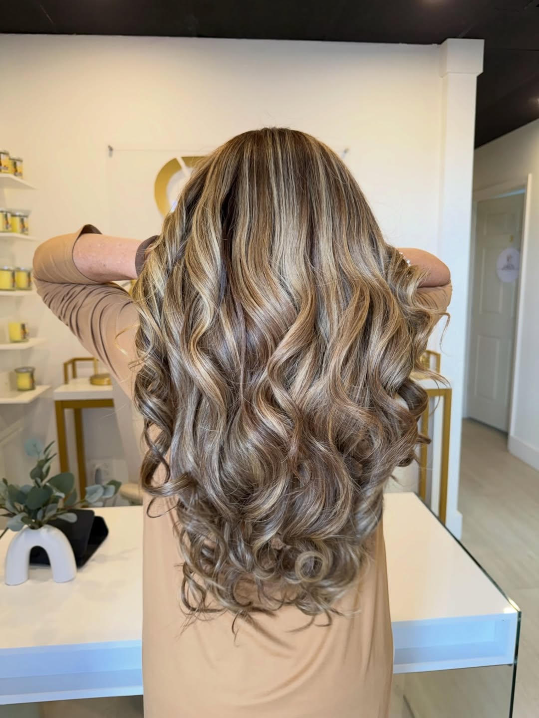 Curly highlights result